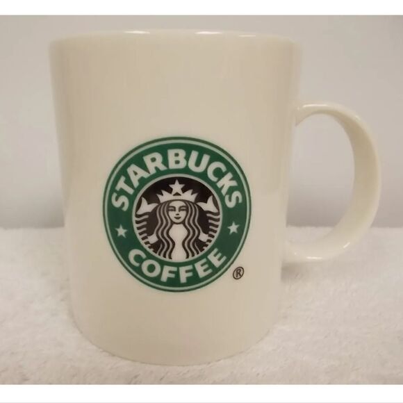 2008 Starbucks Collectible Coffee Mug White Green Mermaid Logo 10 oz - Picture 1 of 4